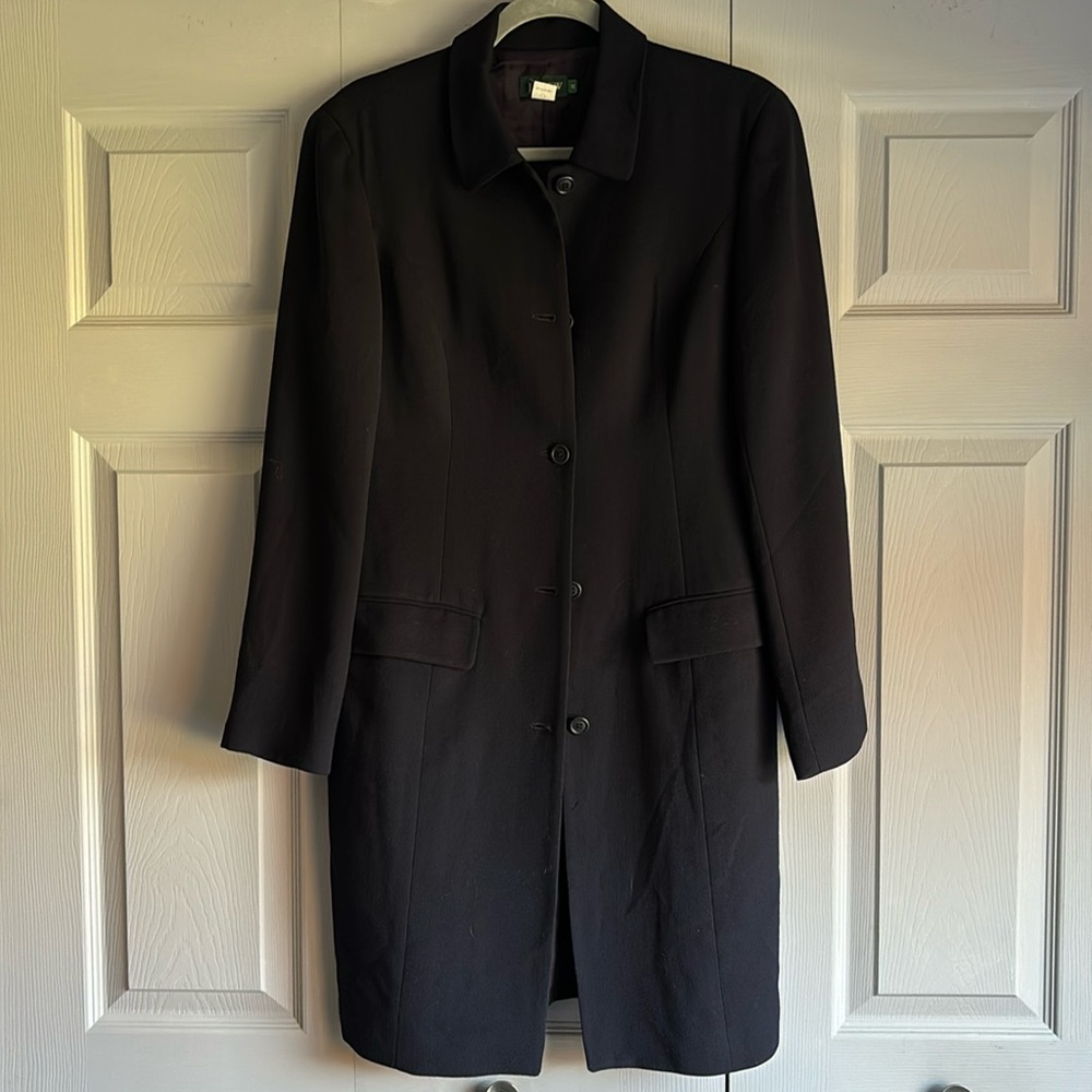 Navy Blue Wool Coat J.Crew 8 EUC
